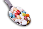 pills on spoon