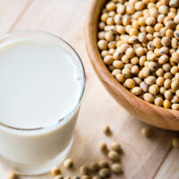 This glass of homemade soy milk is unlikely to contain carrageenan.