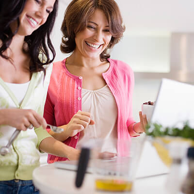 Women cooking in the kitchen